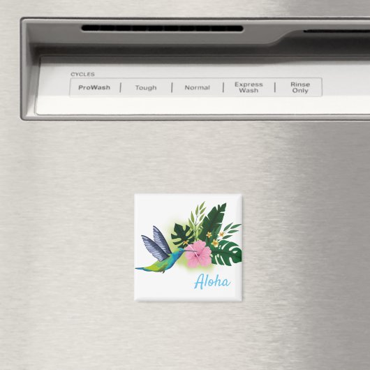 Aloha Tropical Flowers Magnet (Insitu (Vaatwasser))