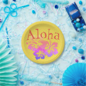 Aloha Tropical Flowers Paper Bord (Feest)