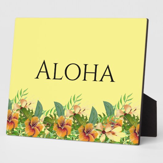 Aloha Tropical Flowers Tabletop Art Fotoplaat (Zijkant)