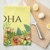 Aloha Tropical Flowers Theedoek (Quarter Fold)