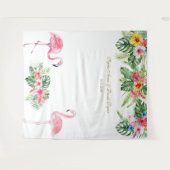 Aloha Tropical Flowers Weddenschap Foto Booth Prop Wandkleed (Voorkant (horizontaal))