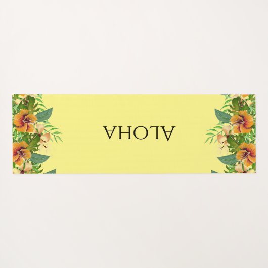 Aloha Tropical Flowers Yogamat (Achterkant (horizontaal))