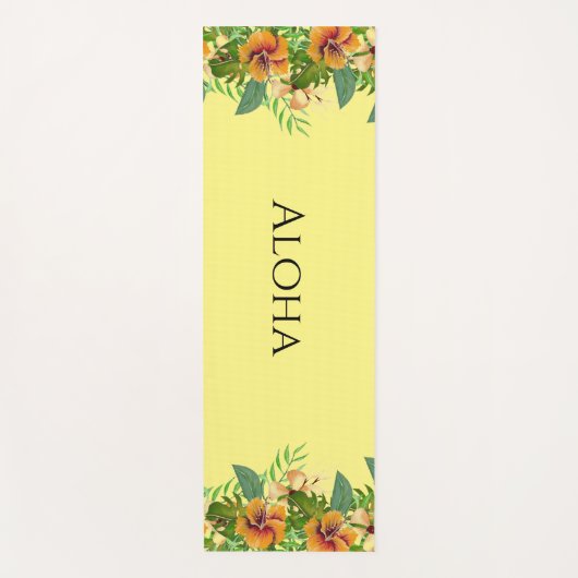 Aloha Tropical Flowers Yogamat (Voorkant)