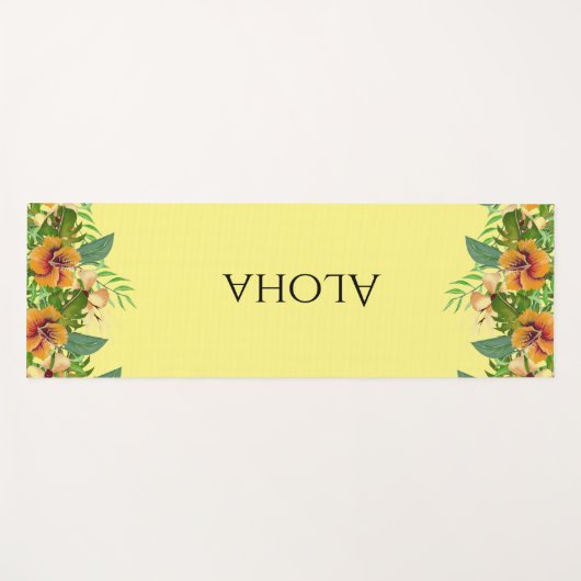 Aloha Tropical Flowers Yogamat (Voorkant (horizontaal))