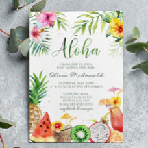 Aloha Tropical Fruits Baby shower