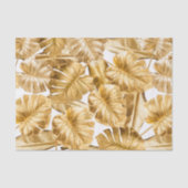 Aloha Tropical Gold Glitter Monstera Leaves Tissuepapier (Voorkant)