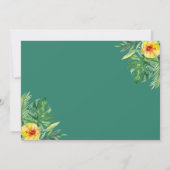 Aloha Tropical Greenery Luau Birthday Foto Kaart (Achterkant)