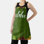 Aloha Tropical Hawai'i laat groene belettering ach Schort (Insitu)