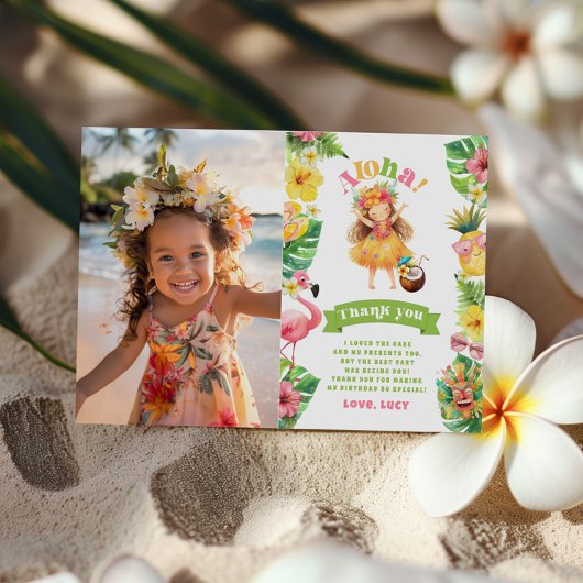 Aloha Tropical Hawaii luau foto dank u kaart