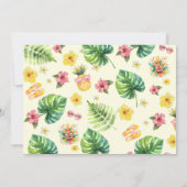 Aloha Tropical Hawaii luau meisje verjaardag foto Kaart (Achterkant)