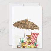 Aloha Tropical Hawaiian Baby shower Kaart (Achterkant)