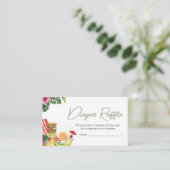 Aloha Tropical Hawaiian Baby shower Luier Raffle Informatiekaartje (Staand voorkant)