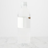 Aloha Tropical Hawaiian Baby shower Waterfles Etiket (Achterkant)