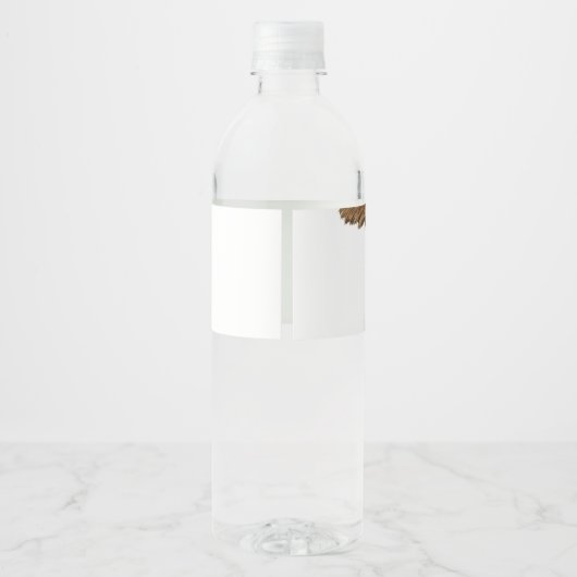 Aloha Tropical Hawaiian Baby shower Waterfles Etiket (Achterkant)