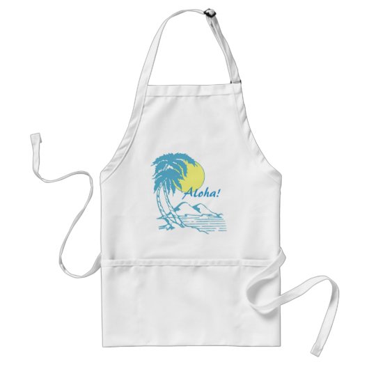 Aloha Tropical Hawaiian Design Standaard Schort (Voorkant)