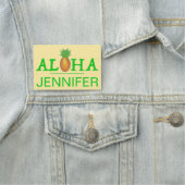 Aloha Tropical Hawaiian Island Luau Pineapple Naamplaatje (In situ)