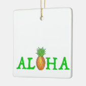 Aloha Tropical Hawaiian Island Pineapple Hawaii Keramisch Ornament (Links)