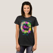 Aloha Tropical Hawaiian Luau Birthday T-Shirt (Voorkant volledig)
