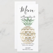 Aloha Tropical Hawaiian Pineapple Wedding Menu (Voorkant / Achterkant)