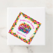 Aloha Tropical Hawaiian Verjaardag Luau Bedankjes Labels (In situ)