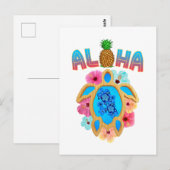 Aloha Tropical Honu Zee Turtle Briefkaart (Voorkant / Achterkant)