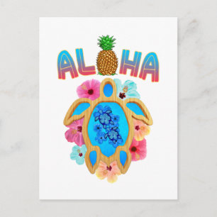 Aloha Tropical Honu Zee Turtle Briefkaart