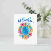 Aloha Tropical Honu Zee Turtle Briefkaart (Staand voorkant)