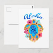 Aloha Tropical Honu Zee Turtle Briefkaart (Voorkant / Achterkant)
