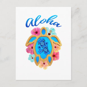 Aloha Tropical Honu Zee Turtle Briefkaart