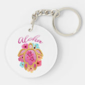 Aloha Tropical Honu Zee Turtle Sleutelhanger (Achterkant)