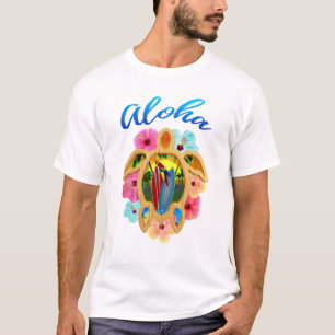 Aloha Tropical Honu Zee Turtle T-shirt