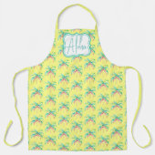 Aloha Tropical Island Palm All-Over Print Apron Schort (Voorkant)