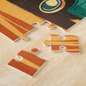 Aloha Tropical Island Sunset Artwork Legpuzzel (Zijkant)