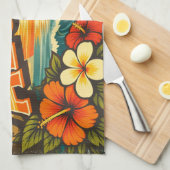 Aloha Tropical Island Sunset Artwork Theedoek (Quarter Fold)