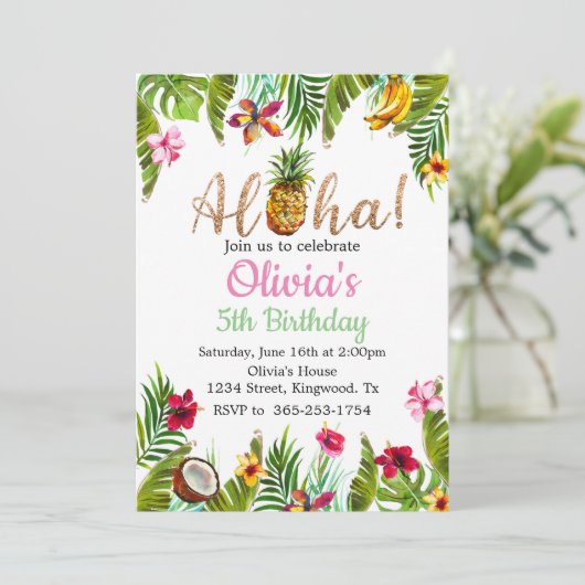 Aloha Tropical Kaart (Staand voorkant)