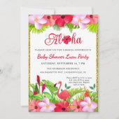 Aloha Tropical Luau Baby shower Invitation Kaart (Voorkant)