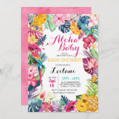 Aloha Tropical Luau Baby shower Kaart (Voorkant / Achterkant)