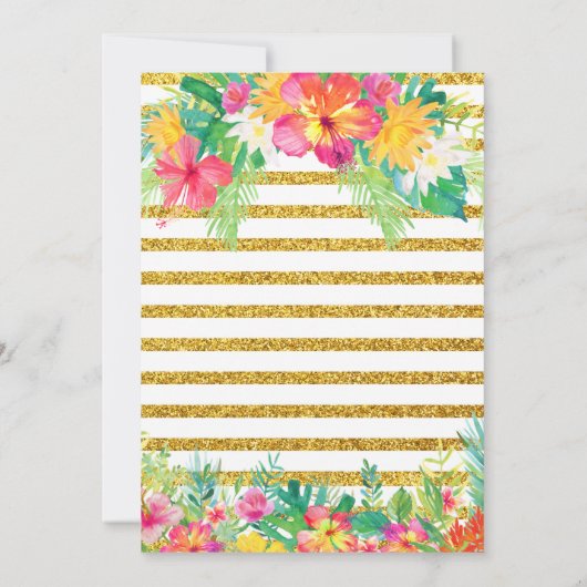 Aloha Tropical Luau Birthday Party Kaart (Achterkant)
