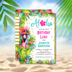 Aloha Tropical Luau Birthday Party Kaart