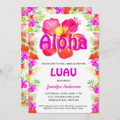 Aloha Tropical Luau Bridal Shower Kaart (Voorkant / Achterkant)