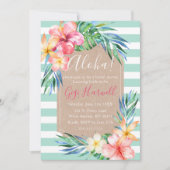 Aloha Tropical Luau Hawaiian Vrijgezellenfeest Inv Kaart (Voorkant)