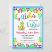 Aloha Tropical Luau Party Invitation Kaart (Voorkant)