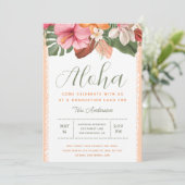Aloha Tropical Luau Stijlvol afstudeerfeest Kaart (Staand voorkant)