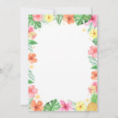 Aloha Tropical Luau Verjaardagsfeest Uitnodiging (Achterkant)