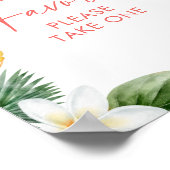 Aloha Tropical Luau Verjaardagsgunsten teken Poster (Hoek)