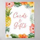 Aloha Tropical Luau Verjaardagskaarten en Cadeaubo Poster (Voorkant)