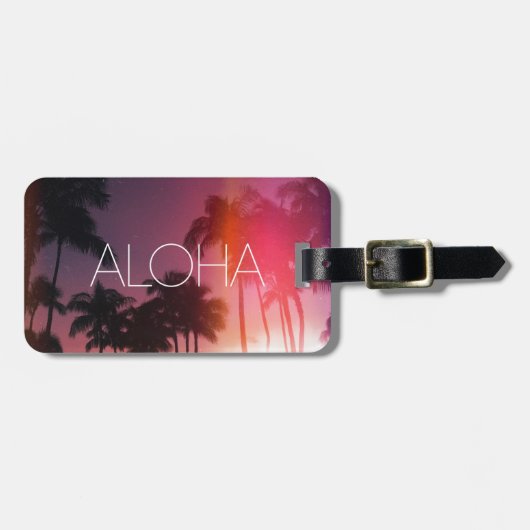 Aloha Tropical Night Bagagelabel (Voorkant horizontaal)