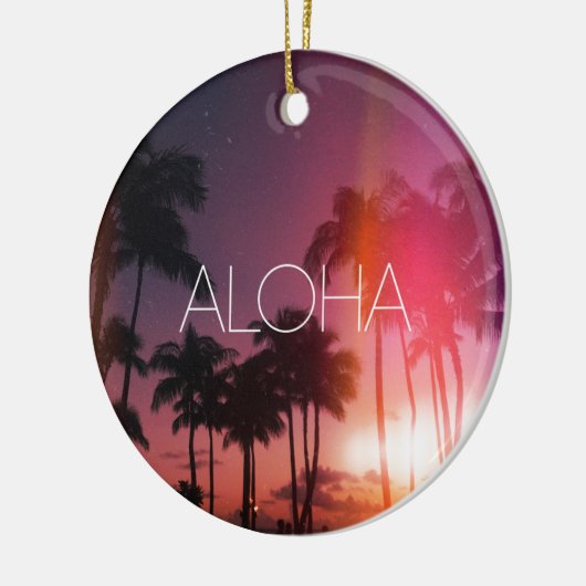 Aloha Tropical Night Ceramic Ornament (Links)