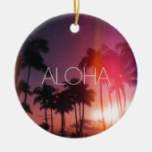 Aloha Tropical Night Keramisch Ornament (Voorkant)