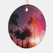 Aloha Tropical Night Keramisch Ornament (Links)